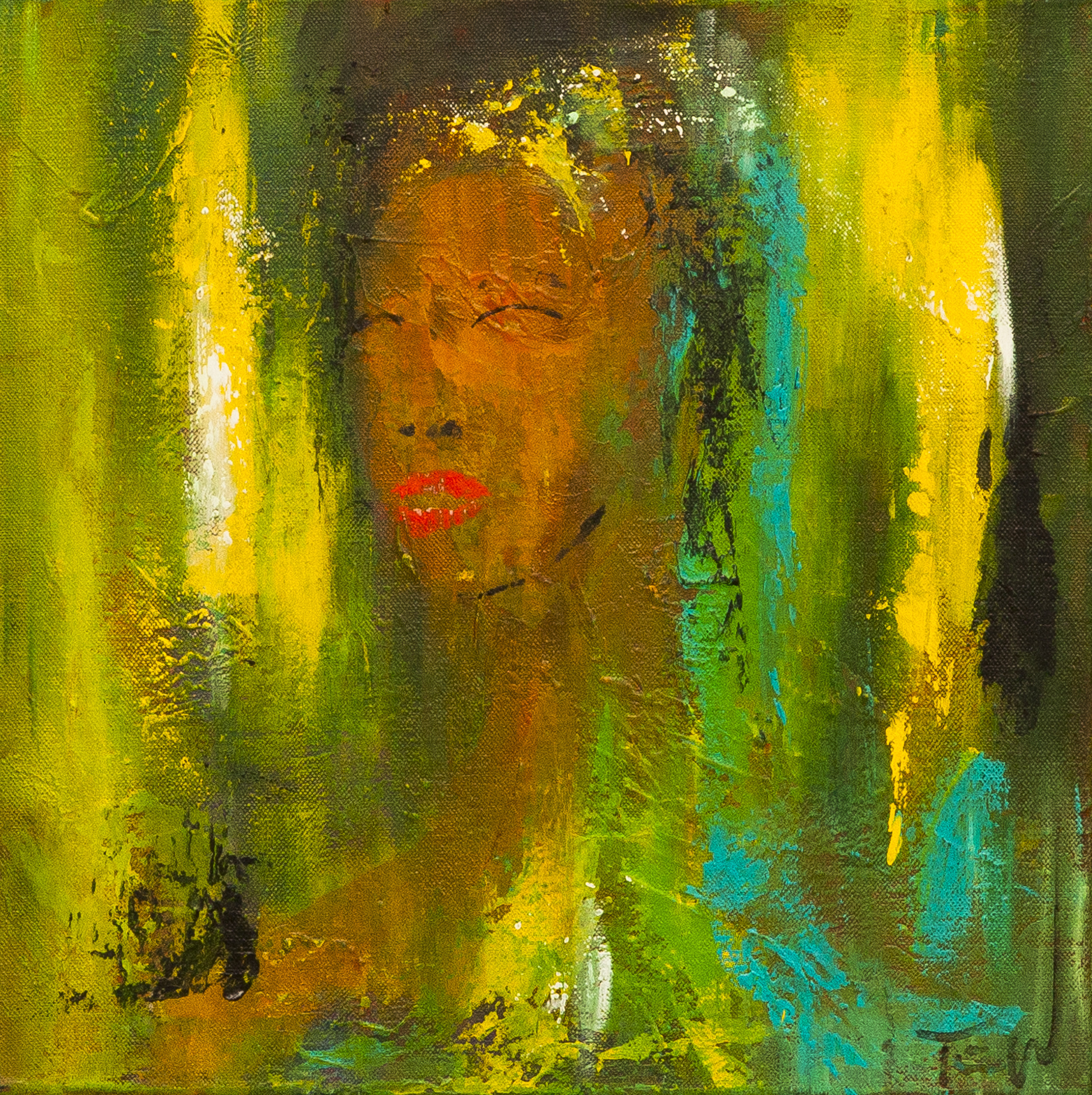 portræt inspireret af smuk mørk kvinde i en skønt varmt lys.            